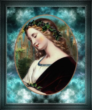 Portrait Of A Young Lady by Hugues Merle